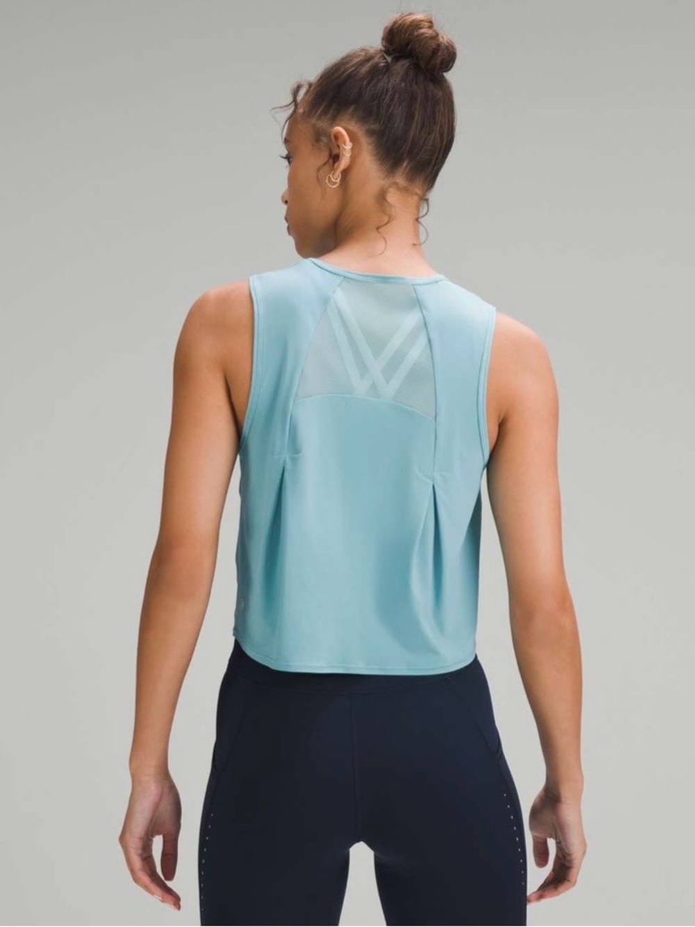 NWOT Lululemon Sculpt Sleeveless Cropped Tank Top Tidal Teal Size 6 - Picture 3 of 10